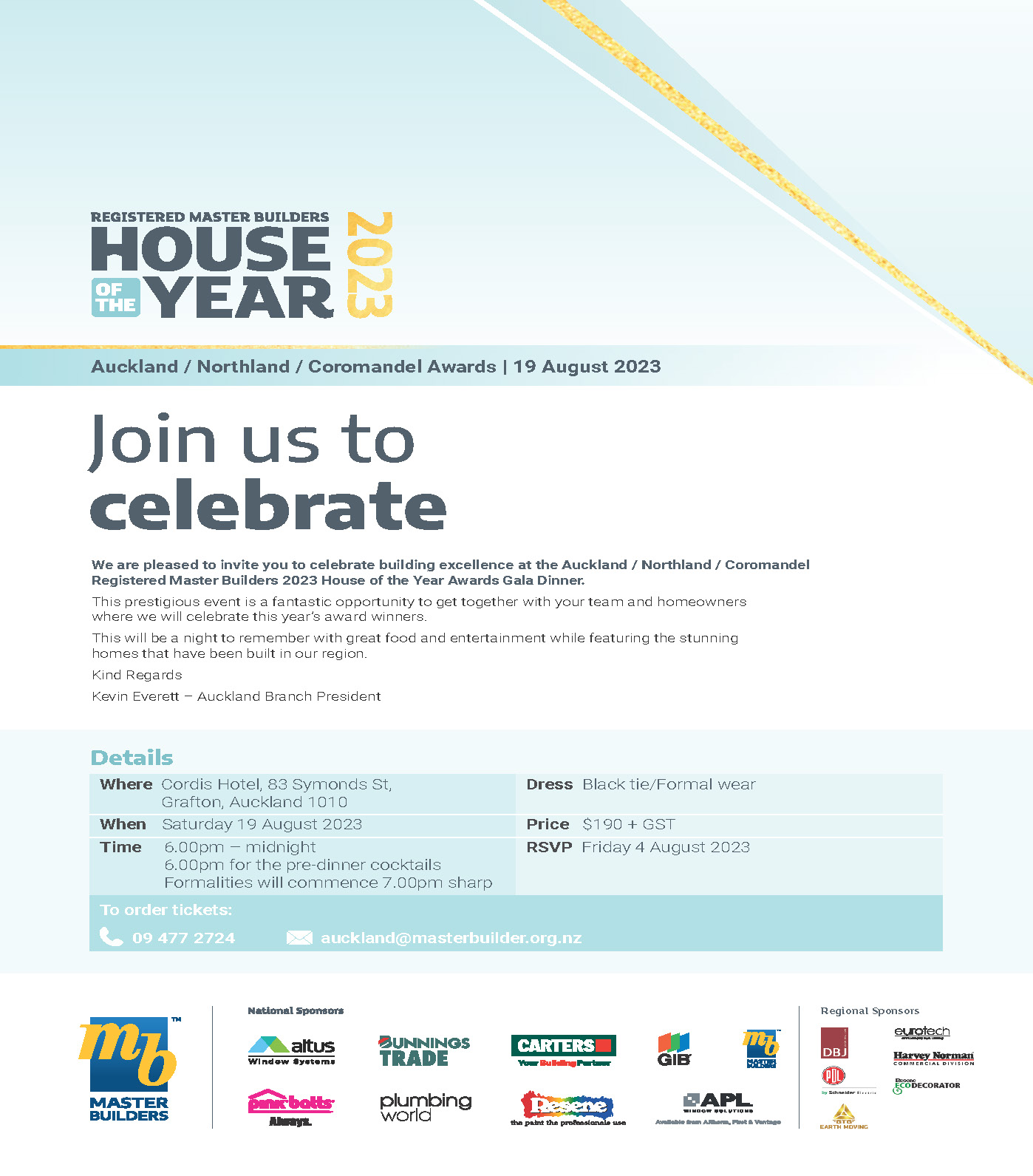 Display event Auckland House of the Year 2023 Gala Awards